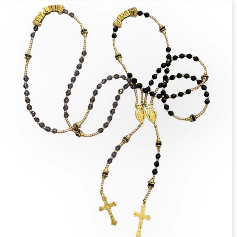 Custom name, Austrian beads rosary I am a small business, would appreciate help